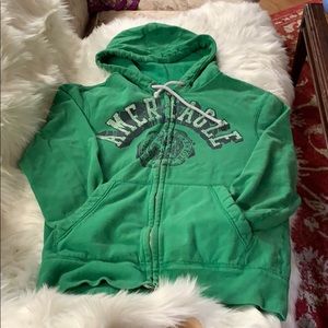 Hooded zipper sweat jacket